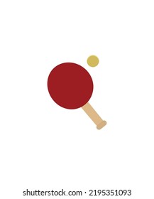 Tennis icon vector - racket and ball 