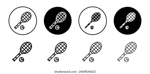 Tennis icon vector set collection for web