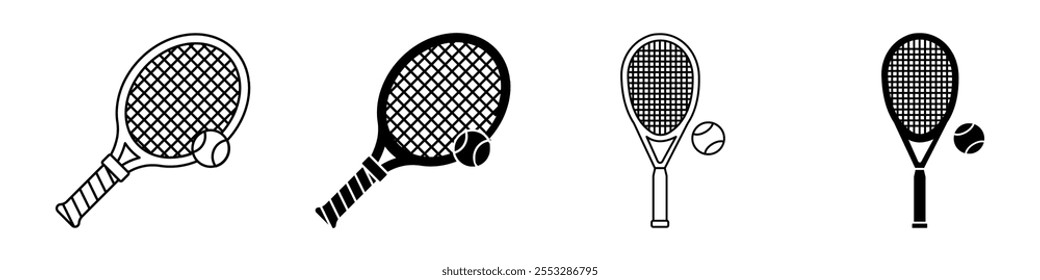 Tennis icon vector set. EPS10