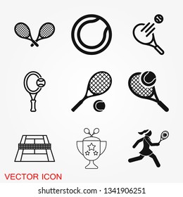 Tennis icon vector sign symbol for design