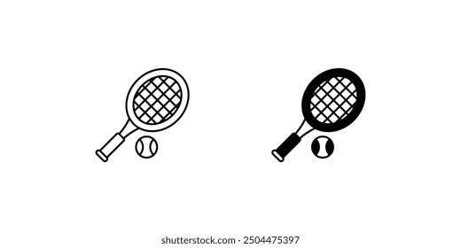 tennis icon with white background vector stock illustration