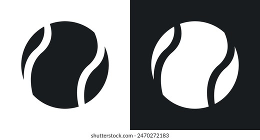 Tennis icons. Tennis ball vector icon.