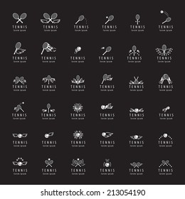 Tennis Icons Set - Isolated On White Background - Vector Illustration, Graphic Design Editable For Your Design 