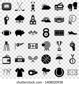 Tennis icons set. Simple style of 36 tennis vector icons for web for any design
