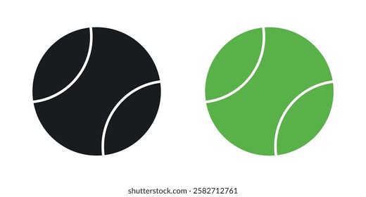 Tennis icons set vectors black and colored style