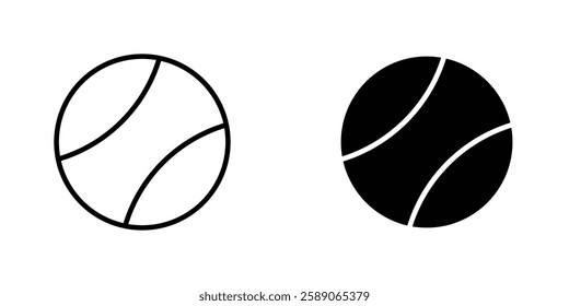 Tennis icons thin line illustrations designs