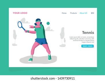 Tennis Illustration for landing page
