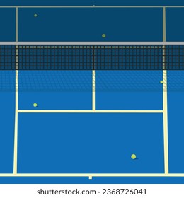 Tennis indoor hard court and tennis balls