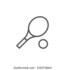 Tennis inventory line outline icon