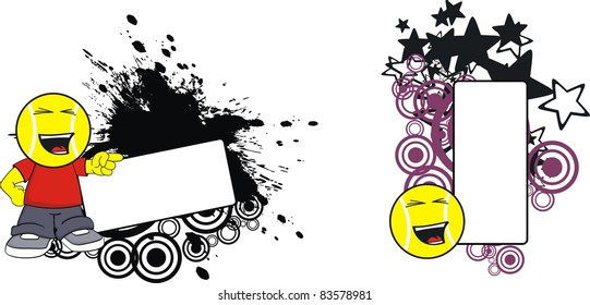 tennis kid cartoon copyspace in vector format