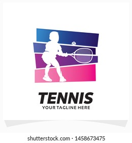 Tennis Kids Logo Design Template