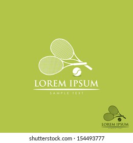 Tennis label - vector illustration