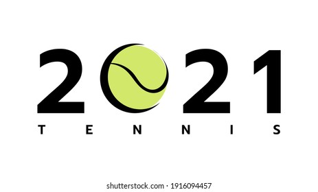 Tennis logo 2021 ,tennis ball Vector Illustration EPS 10