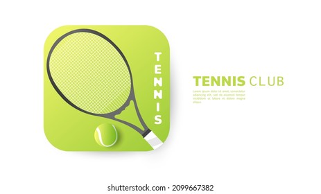 Tennis logo application logo design minimal isolated on white background, illustration vector EPS 10