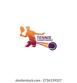 Insignia del logotipo de tenis Vector simple