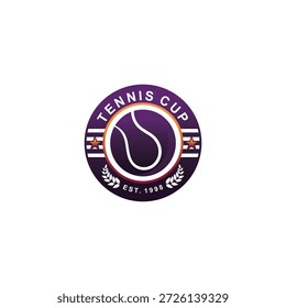 Insignia del logotipo de tenis Vector simple