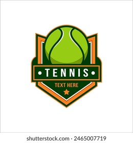 Plantilla de insignia con logo de tenis. logo deportivo