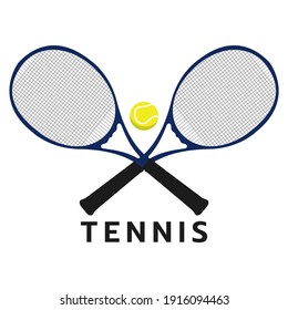 Tennis Logo ,tennis Ball With Racket ,Vector Illustration EPS 10