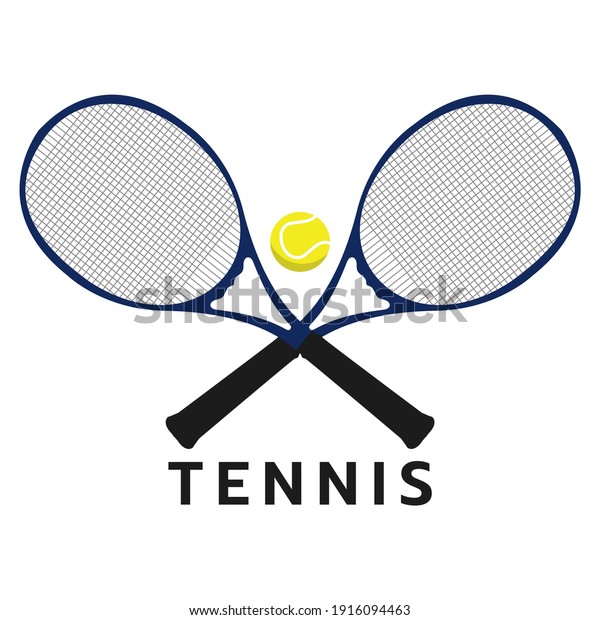 Tennis logo ,tennis ball with racket ,Vector\
Illustration EPS 10