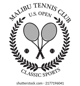 Tennis Logo, Tennis Club, Malibu, 