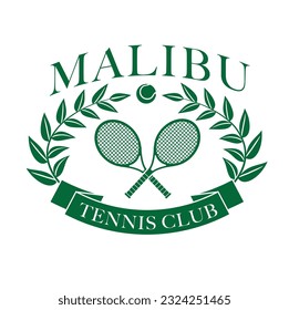 tennis logo, tennis club, racketS and ball