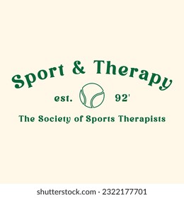 Tennislogo, Tennisclub, Sport und Therapie, Die Gesellschaft der Sporttherapeuten.