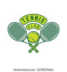 Tennis logo tennis club sports badge template design vector illustration