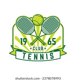 Tennis logo tennis club sports badge template design vector illustration