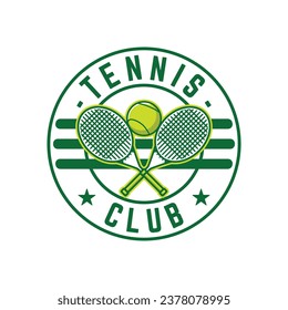 Tennis logo tennis club sports badge template design vector illustration