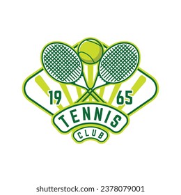 Tennis logo tennis club sports badge template design vector illustration