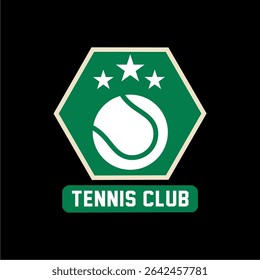 Tennis logo tennis club sports badge template design vector illustration