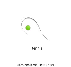 tennis logo creative idea on the white background, simple tennis logotype, vector