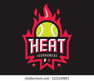 Tennis logo design, emblem tournament template editable for your design.