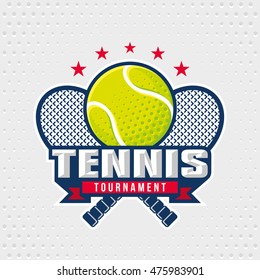 Tennis logo design template, emblem tournament template editable for your design.