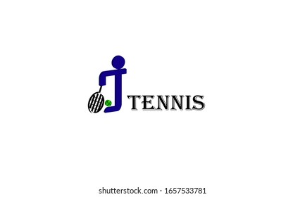 tennis Logo Design Template. Tennis logo with the letter T