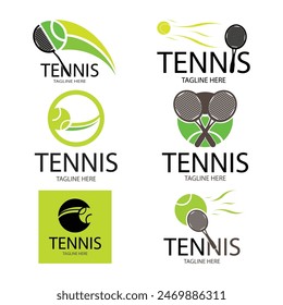 colección de Vector de diseño de logotipo de tenis