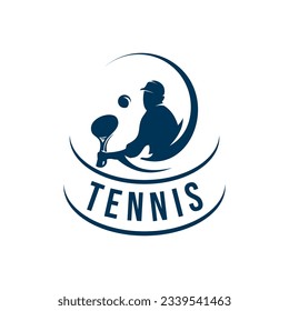 tennis logo design vector template illustration