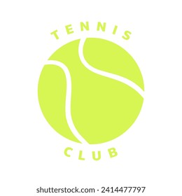 Logotipo de tenis, diseño moderno plano, ilustraciones para su uso en eventos deportivos en línea, Ilustración Vector EPS 10