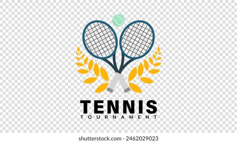 Tennis Logo ,Flat Modern design, Illustrations for use in online sporting events, isolated on a transparent background , illustration Vector EPS 10