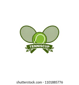 Tennis logo icon design, sport badge template. Vector illustration