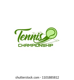 Tennis logo icon design, sport badge template. Vector illustration