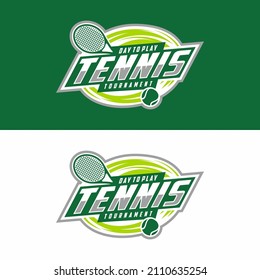 Tennis logo icon design, sports badge template. Vector illustration - Shutterstock ID 2110635254
