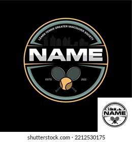 Tennis logo icon design, sports badge template. Vector illustration