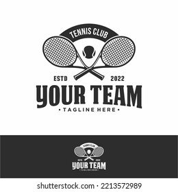 Tennis logo icon design, sports badge template. Vector illustration