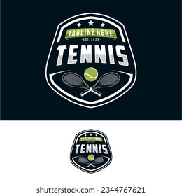 Tennis logo icon design, sports badge template. Vector illustration