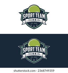 Tennis logo icon design, sports badge template. Vector illustration