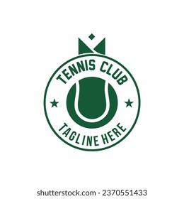 Tennis logo icon design, sports badge template. Vector illustration