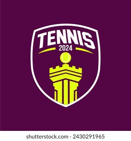 Tennis logo icon design, sports badge template. Vector illustration