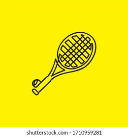 Tennis Logo, One Line, Tennis Racket, Tennis Ball