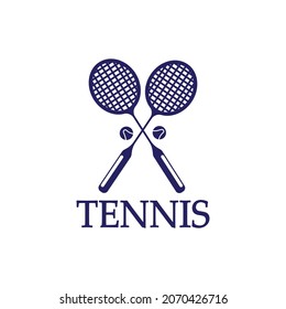 tennis logo racket icon vector design illustration